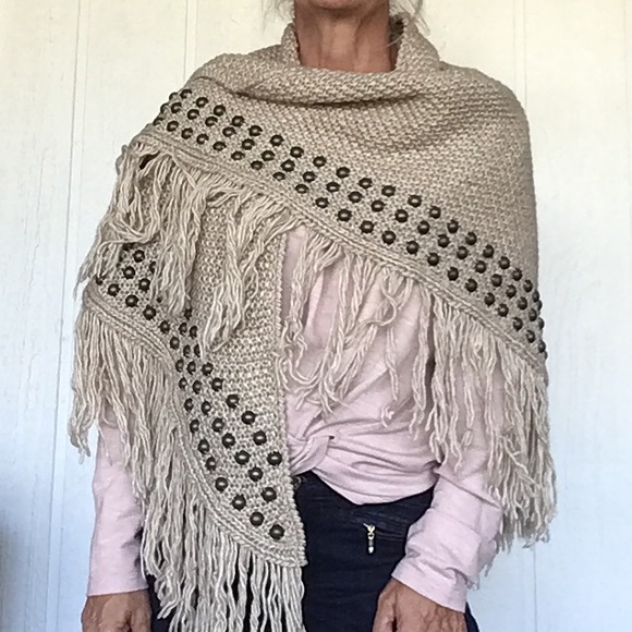 ALBERTO MAKALI WOOL STUDDED WRAP - Picture 4 of 15